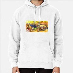 Darrell K Royal Texas Memorial Stadium in Austin at sunset Pullover Hoodie