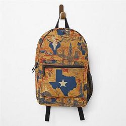 Texas Fabric Lone Star State Colors Backpack