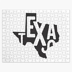 Texas State Design Abstract Texas Lettering Graphic Gift Map Jigsaw Puzzle