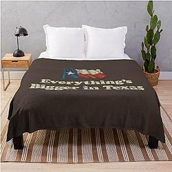 Everything Bigger in Texas Throw Blanket