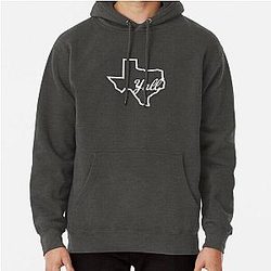 Texas in White Pullover Hoodie