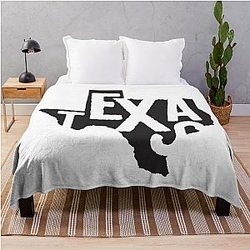 Texas State Design Abstract Texas Lettering Graphic Throw Blanket