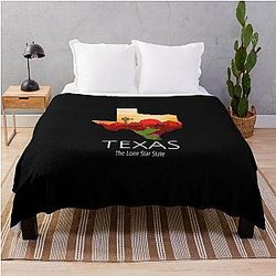 Texas Prestige Motto The Lone Star State Throw Blanket