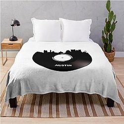 Austin Texas Vinyl Throw Blanket
