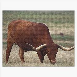 Texas Longhorn Cow Jigsaw Puzzle