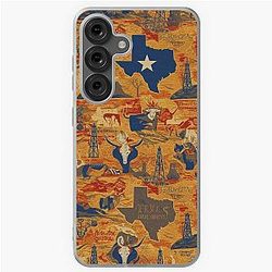 Texas Fabric Art Lone Star State Colors Samsung Galaxy Case