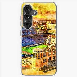 Darrell Royal Texas Memorial Stadium Austin sunset pen watercolor Samsung Galaxy Case