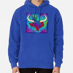 Colorful Texas Map Longhorns Pullover Hoodie