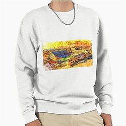 Darrell K Royal Texas Memorial Stadium in Austin at sunset Pullover Sweatshirt