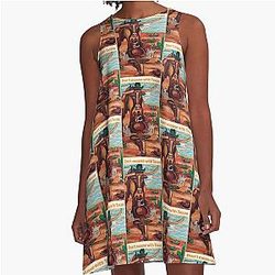 Iarthappy Moose Madness, Don't Moose with Texas A-Line Dress