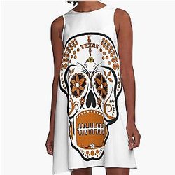 Texas Muerte A-Line Dress