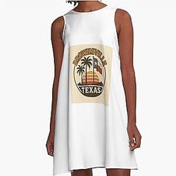 Brownsville Texas Line Dress