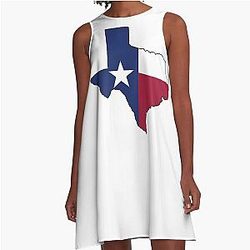 Texas flag on the greatest state in america: a line dress in Texas.