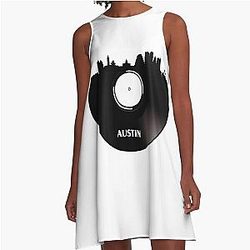 Austin Texas Vinyl A-line dress