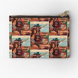 I Happy Moose Madness, Don't Moose with Texas Zipper Pouch