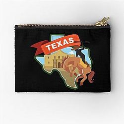 Pure Texan Marfa Luckenbach Brownsville Zipper Pouch