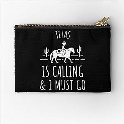 Texas calling and I must go print zipper pouch