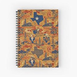 Texas Fabric Art: Lone Star State Colors Spiral Notebook