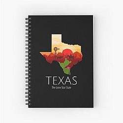 Texas the Lone Star State Motto Product Spiral Notebook