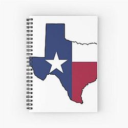 Texas Flag on the Greatest State in America Texas Spiral Notebook