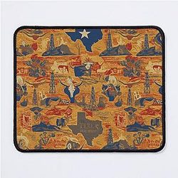 Texas Fabric Art Lone Star State Colors Mouse Pad