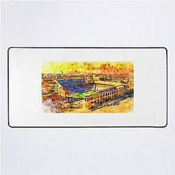 Darrell K Royal-Texas Memorial Stadium in Austin at sunset desk mat
