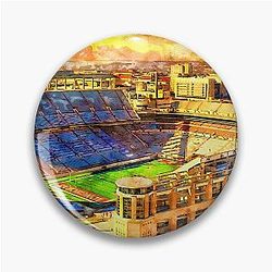 Darrell K Royal-Texas Memorial Stadium in Austin at sunset Pin