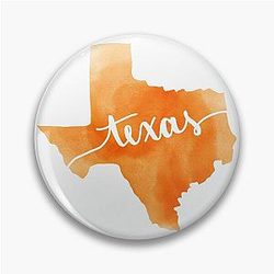 Texas Watercolor Pin