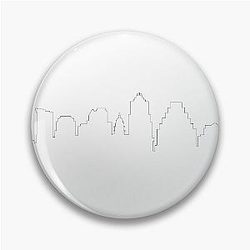 Austin Texas City Skyline Silhouette Pin