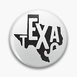 Texas State Design - Abstract Texas Lettering Graphic - Texas Gift with Map Pin