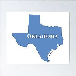 Oklahoma Texas Funny Shirt Poster