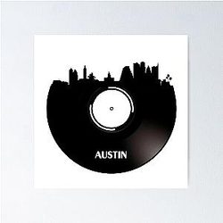 Austin Texas Vinyl Poster