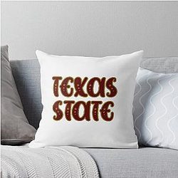 Texas State Bubble Stars Throw Pillow