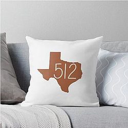 Austin Texas 512 Throw Pillow