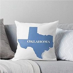 Oklahoma Texas Funny Shirt Throw Pillow