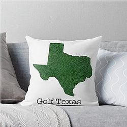 Golf Texas Throw Pillow