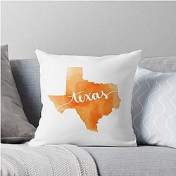 Texas Watercolor Pillow