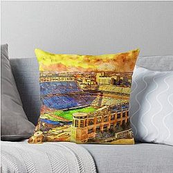 Darrell K Royal-Texas Memorial Stadium in Austin at sunset Throw Pillow