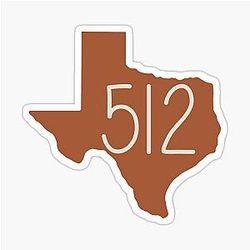 Austin Texas 512 Sticker