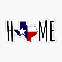Texas home decal