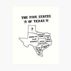 The States of Texas Print