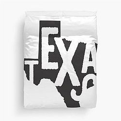Texas State Design Abstract Graphic Gift Map Duvet Cover