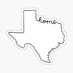 Texas Home State Outline Sticker
