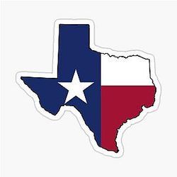 Texas Flag on the Greatest State in America Texas Sticker