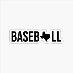 Texas Baseball Sticker