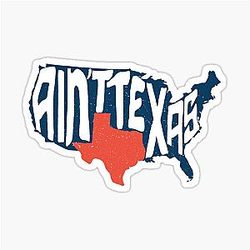 Texas Texan American Funny Bigger Sticker Gift
