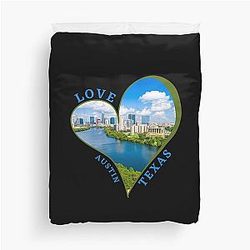 Love Austin Texas Duvet
