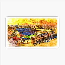 Darrell K Royal-Texas Memorial Stadium in Austin at Watercolor Sticker