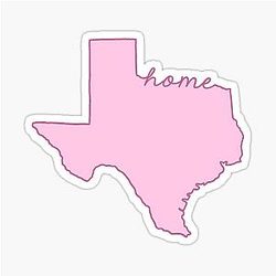 Texas Home State Outline Sticker