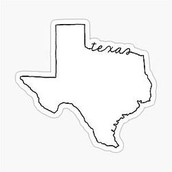 Texas State Outline Sticker